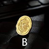 Metalinis raidžių antspaudas vaškui, B