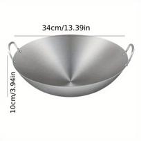 Nerūdijančio plieno wok keptuvė, 34 cm (13,39)