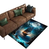 Milžiniškas piratų laivo kilimas jūros tematika, 80 * 120 cm (31 * 47 colių)
