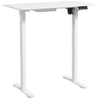 "Vinsetto" Reguliuojamo aukščio rašomasis stalas "Electric" 120 x 60 cm Kompiuterio stalas su 3 atminties valdikliais, Ergonomiškas sėdimasis stalas su apsauga nuo susidūrimo, 2 kabliukai, baltas