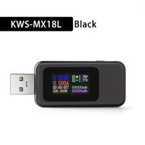 Virtuvinės svarstyklės USB įkroviklio testeris voltmetras, Juoda