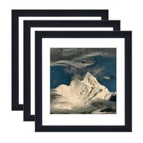 3 vnt. Klasikinių Juodų Medinių 10x10 Rėmelių, 10×10【25,4×25,4cm】