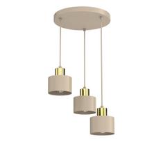 Kabanti liustra ant laido PARKLA 3xE27/15W/230V smėlio/auksinė