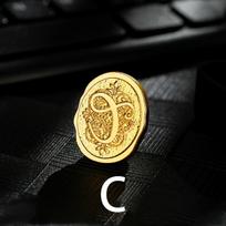 Metalinis raidžių antspaudas vaškui, C