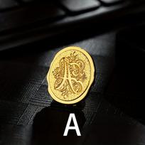 Metalinis raidžių antspaudas vaškui, A