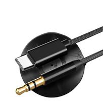 Type-C į 3.5 mm ausinių adapteris,  Skaitmeninis modelis-juoda pynė