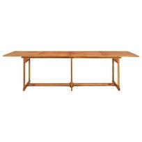Sodo valgomojo stalas, 280x90x75 cm, rudas