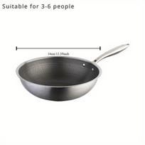 Nerūdijančio plieno šefų keptuvė su koriu, 32cm/34cm,  34,04 cm su ausimis