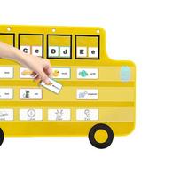 Mokyklinio autobuso abėcėlės maišas