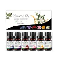 6 eterinių aromaterapijos aliejų rinkinys, 6 buteliai gėlių kvapo dovanų dėžutės