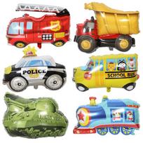 Transporto balionų dekoracija šventėms, Inžinerinis transporto priemonės stilius*2 + mokyklinio autobuso stilius*2