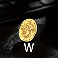 Metalinis raidžių antspaudas vaškui, IN