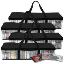 Skaidrus PVC laikymo dėklas su užtrauktuku CD, Blu-ray, VHS ir žaidimams., 4 vnt