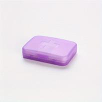 Kompaktiška 6 skyrių tabletėms dėžutė,  Violetinė