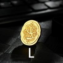 Metalinis raidžių antspaudas vaškui, L