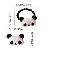 Pliušinis pandos plaukų segtukas, Panda plaukų segtukas + Panda plaukų segtukas