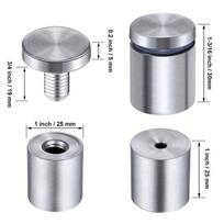 Akriliniai reklaminiai stendai su laikikliais, 25 mm * 30 mm (1 colis * 1–3 / 16 colių)
