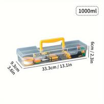 Skaidri plastikinė įrankių dėžė,  Geltona 1000ml