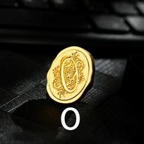 Metalinis raidžių antspaudas vaškui, O