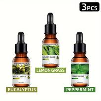 Aromaterapijos aliejų rinkinys, Eukaliptas + citrinžolė + mėta