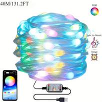 LED Kalėdinė Girlianda USB, 40 metrų 400 žibintų