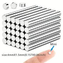 Neodimio magnetas 4mm x 1.5mm, 180 vnt
