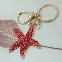 3D Undinėlės ir Vėžlio Raktų Pakabukai,  Starfish Red