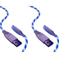 LED šviečiantis USB į Lightning laidas, Mėlyna