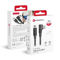 USB-C to USB-C Cable Forcell F-Energy QC4.0 PD 5A 100W Cafule 90° 2m CC-1Deg black