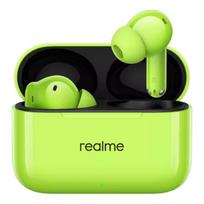 Realme Buds T200 wireless earphones, neon green