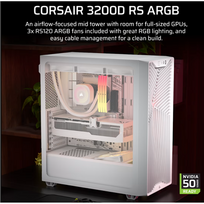 CORSAIR PC Case | 3200D RS ARGB | White | Mid-Tower