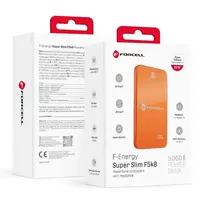 Forcell F-Energy SuperSlim F5K8 Power Bank | 5,000 mAh | 15W | PD, QC | USB-C, MagSafe | orange