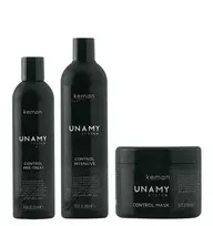 Kemon Unamy System Control Intensive Set: Control Intensive Hair Shampoo, 400 ml + Control Intensive Hair Conditioner, 250 ml + Control Intensive Hair Treatment Cream Mask, 500 ml