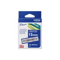 Lipni juosta Brother TZEMPSL31 12mm x 4m terminis spausdinimas juoda ant sidabro nėrinių