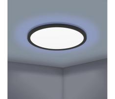 Eglo 31704-LED RGBW Dimeriuojamas lubinis šviestuvas ROVITO-Z, 1×LED/16,5W/230V, Ø42 cm, juodas