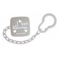 Čiulptuko laikiklis-grandinėlė  Canpol I LOVE MUMMY Grey