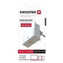 Swissten Slim Premium 45W Travel Charger USB-C PD 3.0 SW-USBCPD45W-W