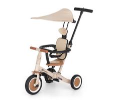 PETITE&MARS - Vaikiškas triratukas 5in1 TURBO PLUS smėlio spalvos