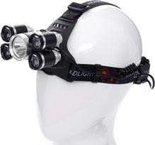 Prožektorius 1xT6LED+4xQ5LED ant galvos, įkraunamas KD1247