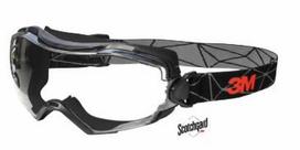 GoggleGear 6000 Safety Goggles, Black Shroud, Scotchgard 600 6001M, 3M