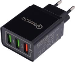 Įkroviklis 220V greito krovimo 2xUSB/2.1A +1USB/QC3.0