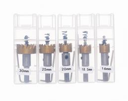 Vidinės grąžtų karūnėlės metalui / medžiui / plienui, 5 vnt. rinkinys KD10870