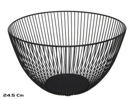 Vaisių ir daržovių krepšelis Kitchen&GO, metalas, 24.5 cm x 24.5 cm x 24.5 cm, juoda sp.