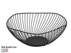 Vaisių ir daržovių krepšelis Kitchen&GO, metalas, 25.5 cm x 25.5 cm, juoda sp.