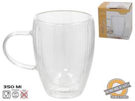Dvigubo stiklo puodelis Kitchen&GO, skaidri sp., 0.35 l