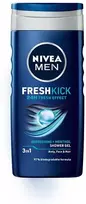 Nivea „Men Fresh Kick“ dušo želė veidui, kūnui ir plaukams, 250 ml