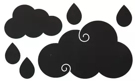 Juoda lipni kreidinė lenta Debesys - Apli Kids