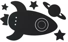 Juoda lipni kreidinė lenta Raketa - Apli Kids