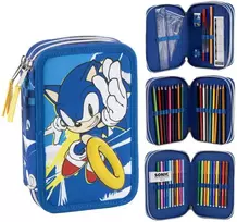 Bez Marki Sonic the Hedgehog užpildyta pieštukų dėžutė 3 lygis