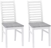 Valgomoji kėdė balta ir pilka 2 vnt.